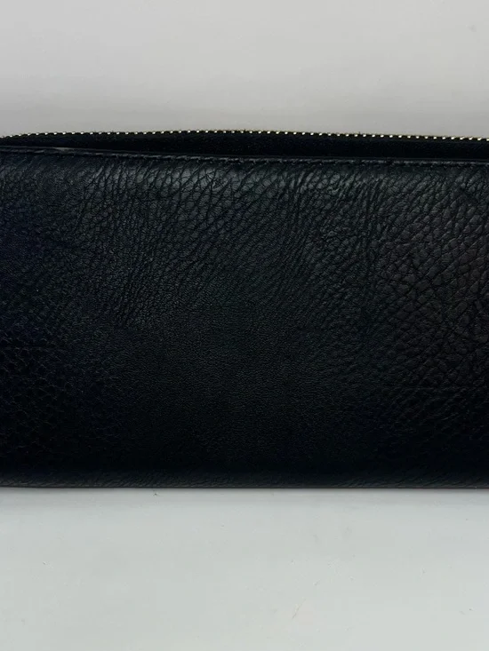 Michael Kors Fulton Continental Black Leather Zip Around Large Wallet Wristlet - Picture 4 of 7